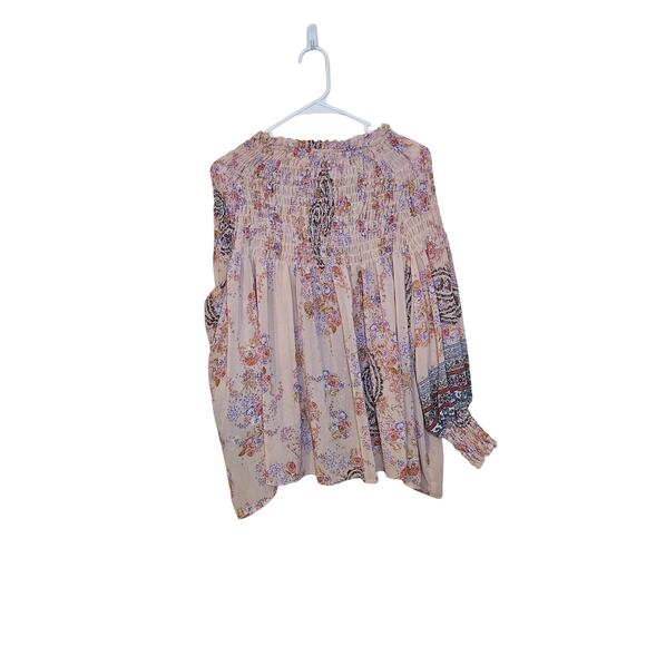 Skylar & Jade Size Small S Pink Boho Indie Flowy Oversized Top Blouse Tunic Top - Picture 2 of 8